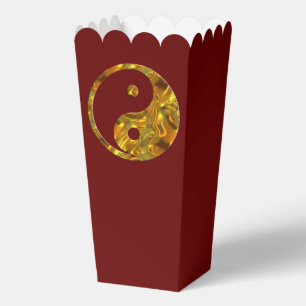 Yin Yang Symbol - goldenes Tattoo-Design 1 Geschenkschachtel