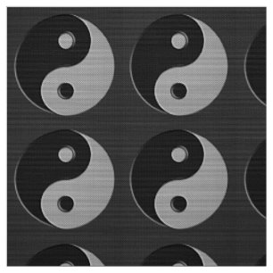 Yin Yang Symbol in der Kohlenstoff-Faser-Art Stoff
