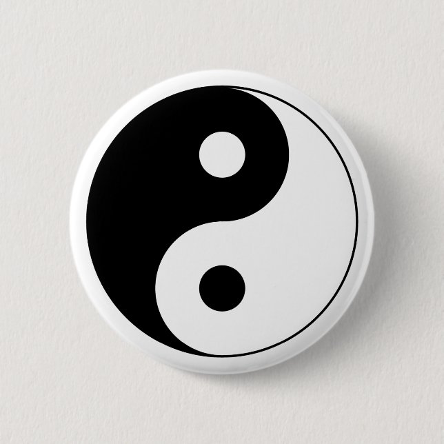 Yin Yang Symbol-Knopf Button (Vorderseite)