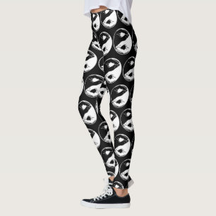 Yin Yang Symbol monochromes Zen-Meditations-Yoga Leggings