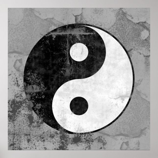 Yin Yang Symbol Poster gestört (Vorne)