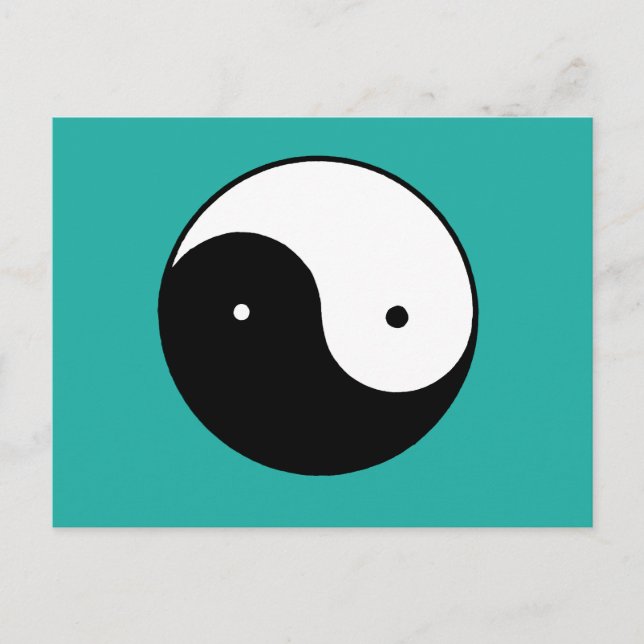 Yin Yang Symbol Postkarte (Vorderseite)