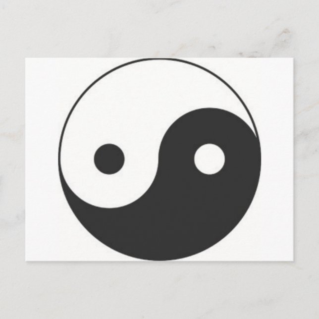 YIN & YANG SYMBOL POSTKARTE (Vorderseite)