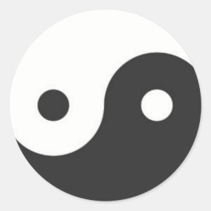 YIN & YANG SYMBOL RUNDER AUFKLEBER