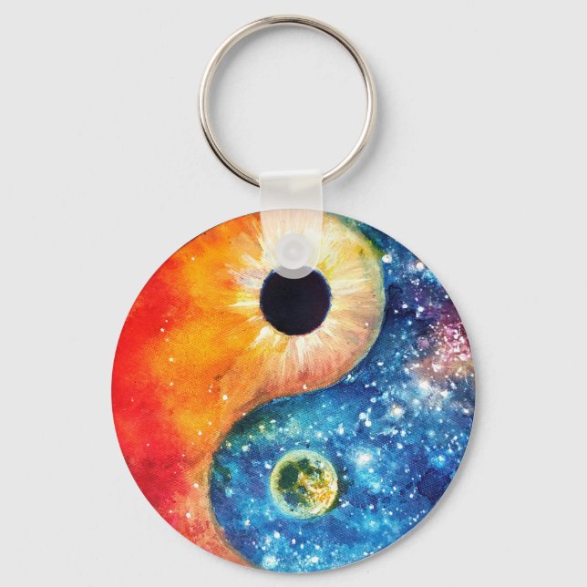 Yin-Yang-Symbol Schlüsselanhänger (Vorderseite)