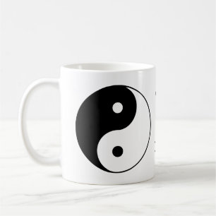 Yin-Yang-Symbol Schwarz-Weiß-Name Kaffeetasse