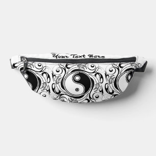 Yin & Yang Symbol Schwarz-Weiß-Tätowierstil Bauchtasche