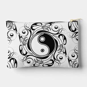 Yin & Yang-Symbol Schwarz-Weiß-Tätowierstil Zubehörtasche