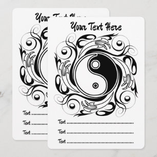 Yin & Yang Symbol Schwarz-Weiß-Tätowierungsstil Programm