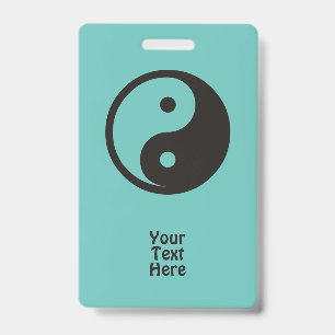 Yin Yang Symbol - solide Tätowierung Ausweis