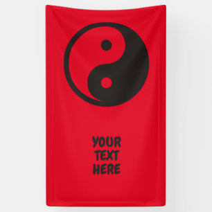 Yin Yang Symbol - solide Tätowierung Banner