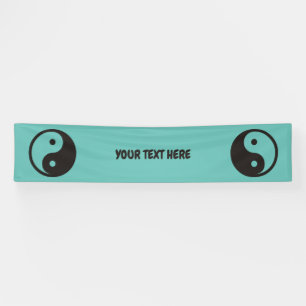 Yin Yang Symbol - solide Tätowierung Banner