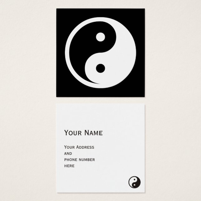Yin Yang Symbol - solide Tätowierung-Design 2 (Vorne & Hinten)