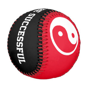 Yin Yang Symbol - solide Tätowierung-Design 2 Baseball