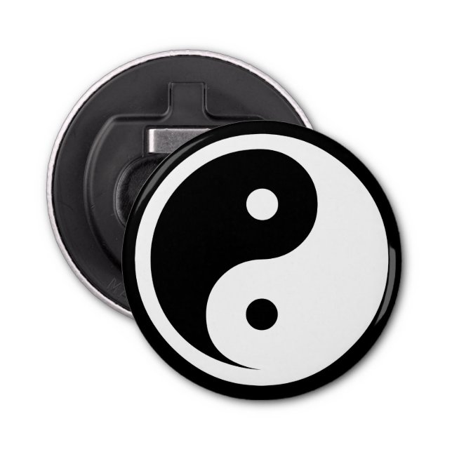 Yin Yang Symbol - solide Tätowierung-Design 2 Flaschenöffner (Vorderseite)