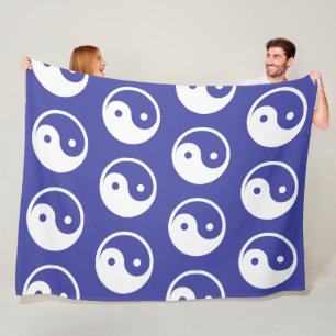 Yin Yang Symbol - solide Tätowierung-Design 2 Fleecedecke