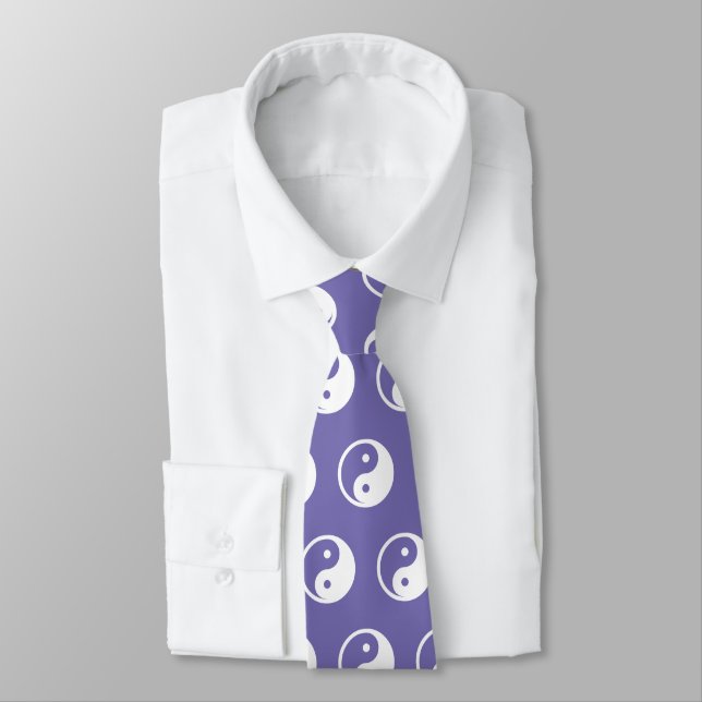 Yin Yang Symbol - solide Tätowierung-Design 2 Krawatte (Gebunden)