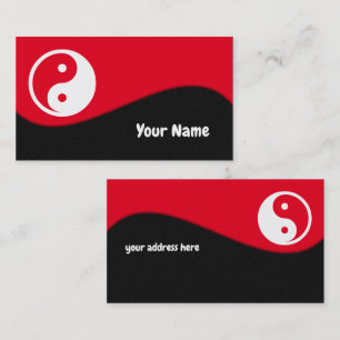 Yin Yang Symbol - solide Tätowierung-Design 2 Visitenkarte