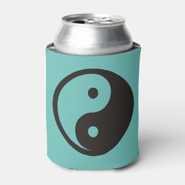 Yin Yang Symbol - solide Tätowierung Dosenkühler (Kanne Vorderseite)