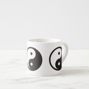 Yin Yang Symbol - solide Tätowierung Espressotasse