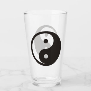 Yin Yang Symbol - solide Tätowierung Glas