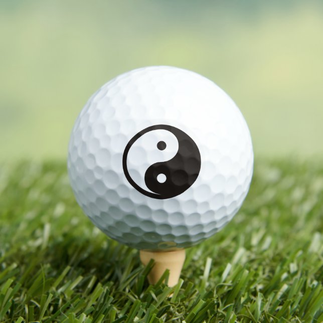 Yin Yang Symbol - solide Tätowierung Golfball (Insitu T-Shirt)