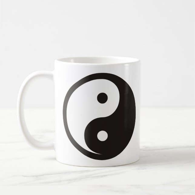 Yin Yang Symbol - solide Tätowierung Kaffeetasse (Links)