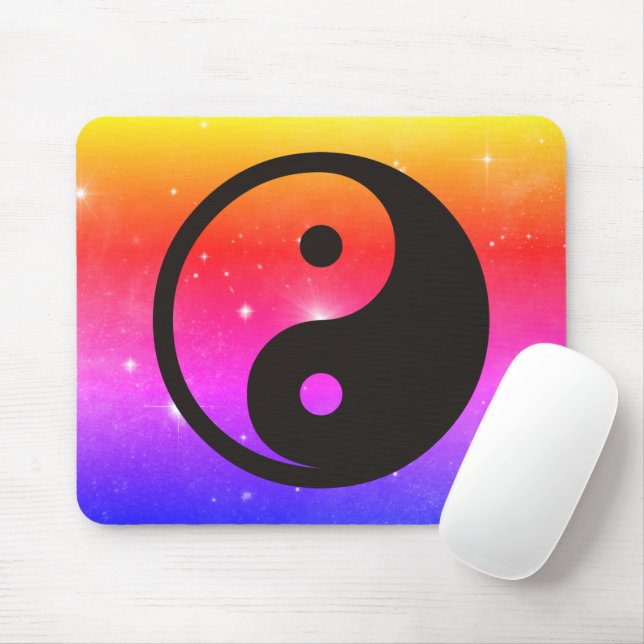 Yin Yang Symbol - solide Tätowierung Mousepad (Mit Mouse)