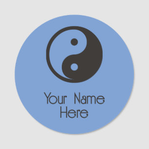 Yin Yang Symbol - solide Tätowierung Namensschild