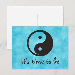 Yin Yang Symbol - solide Tätowierung Postkarte