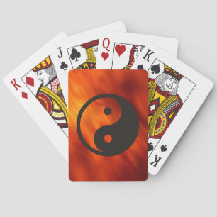 Yin Yang Symbol - solide Tätowierung Spielkarten