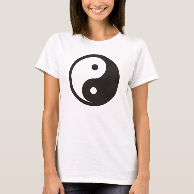 Yin Yang Symbol - solide Tätowierung T-Shirt (Vorderseite)