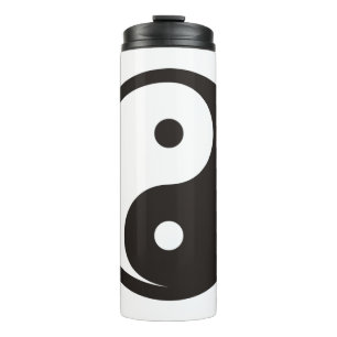 Yin Yang Symbol - solide Tätowierung Thermosbecher