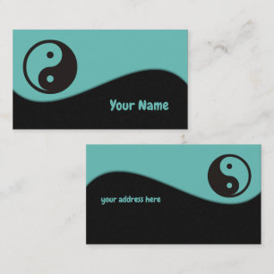 Yin Yang Symbol - solide Tätowierung Visitenkarte