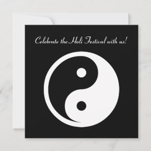 Yin Yang Symbol - solides Tattoodesign 2 Einladung