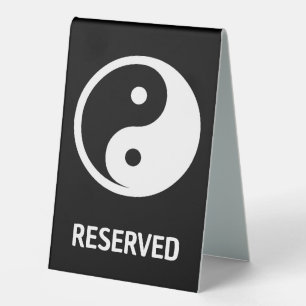 Yin Yang Symbol - solides Tattoodesign 2 Tischaufsteller
