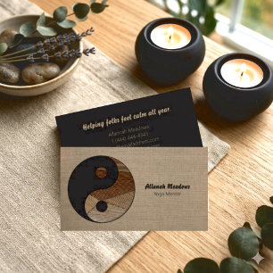 Yin-Yang Symbol Soothing Meditative Business Card Visitenkarte