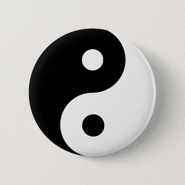 Yin Yang Symbol Spiritual Button (Vorderseite)