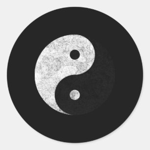 Yin Yang Symbol Tao Taijitu Yoga Frieden Liebe Runder Aufkleber