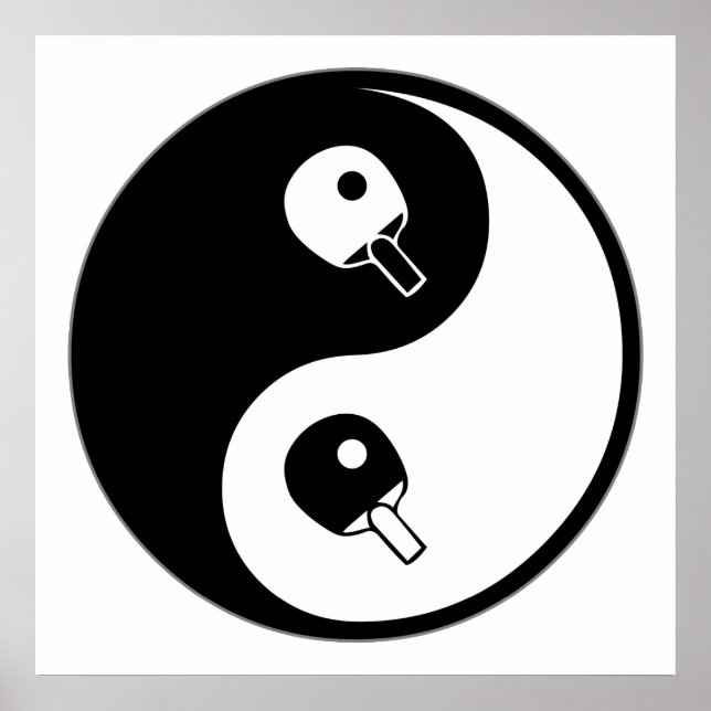 Yin Yang Table Tennis Poster (Vorne)