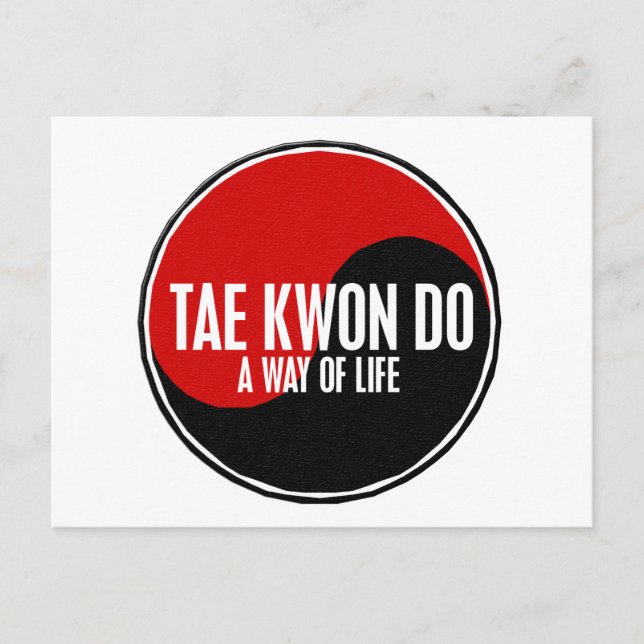 Yin Yang Tae Kwon Do 1 Postkarte (Vorderseite)
