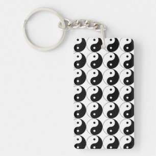 Yin Yang Tai Ji chinesisches Symbol Acryl-Schlüsse Schlüsselanhänger