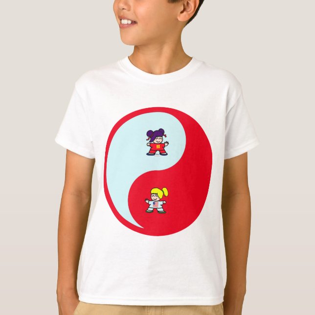 Yin yang tai t'ai chi ji martial arts niedlich gir T-Shirt (Vorderseite)