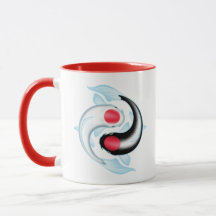 Yin Yang Tancho Koi Tasse