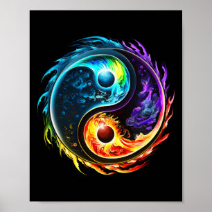 Yin Yang, Taoismus, Tai Chi, Qi Gong, Polarität, D Poster