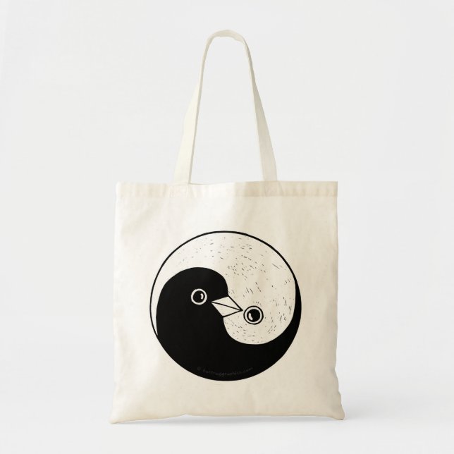 Yin Yang TaubenfriedensTaschentasche Tragetasche (Vorne)