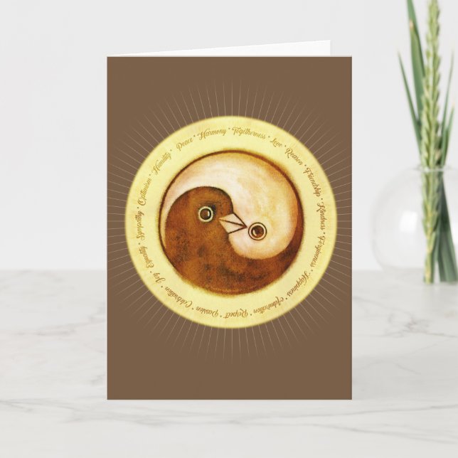 Yin Yang taucht Ruhe & Harmonie Grußkarte Karte (Vorderseite)