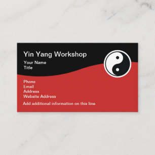 Yin Yang Theme Geschäftskarten Visitenkarte