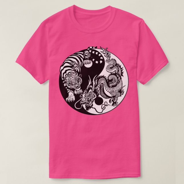 Yin Yang Tiger Dragon T-Shirt (Design vorne)