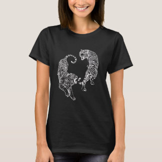 Yin Yang Tiger Grafik T-Shirt